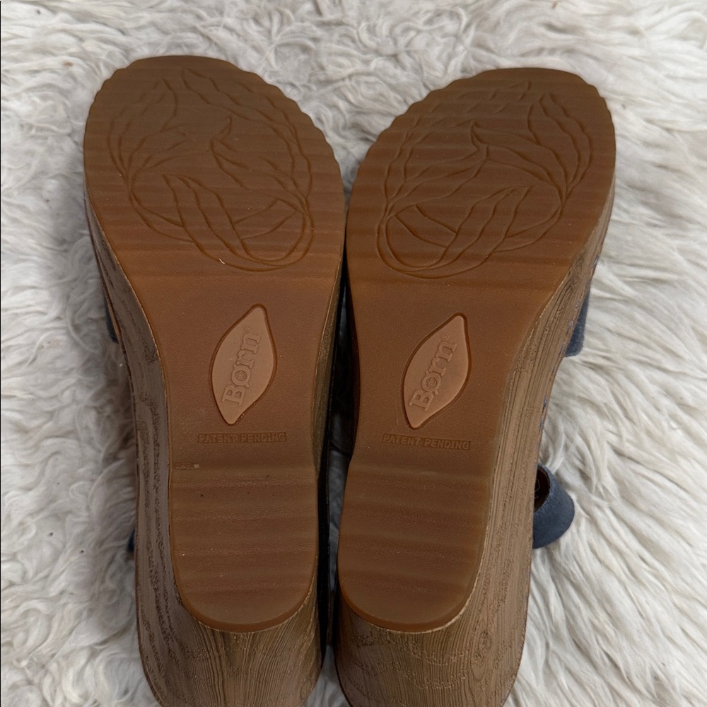 Born Women's Distressed Blue Suede Nellie
Mary Jane Clogs Sandals Sz 10 Festival - Picture 5 of 8